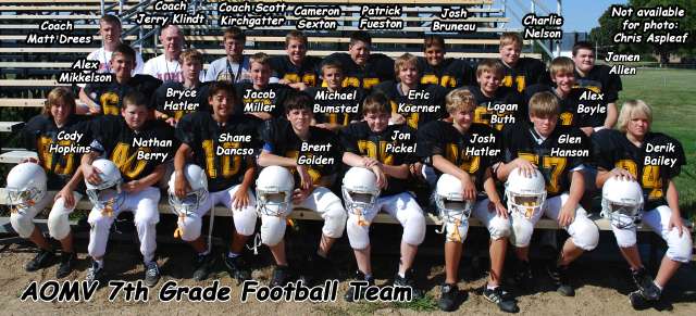 AOMV 7th Grade Football Team